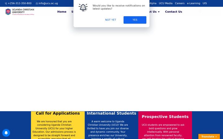 Screenshot of ucu.ac.ug