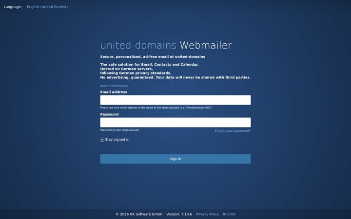 Screenshot of ud-mail.de