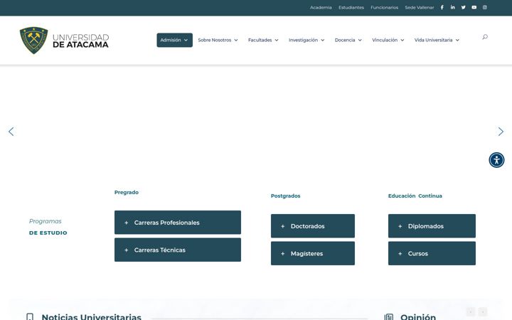 Screenshot of uda.cl