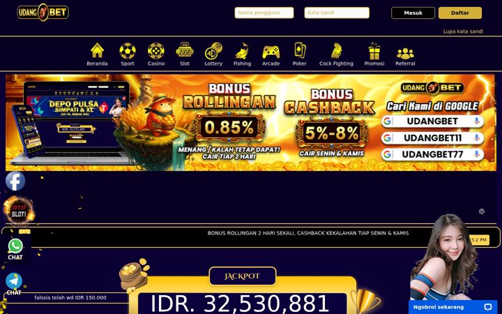 Captura de pantalla de udangbet77ss.com