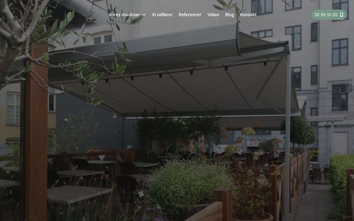 Screenshot of udeliv-markiser.dk