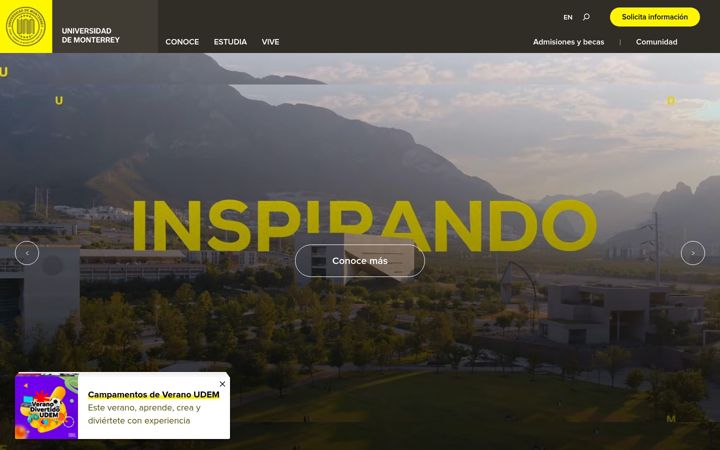 Screenshot of udem.edu.mx