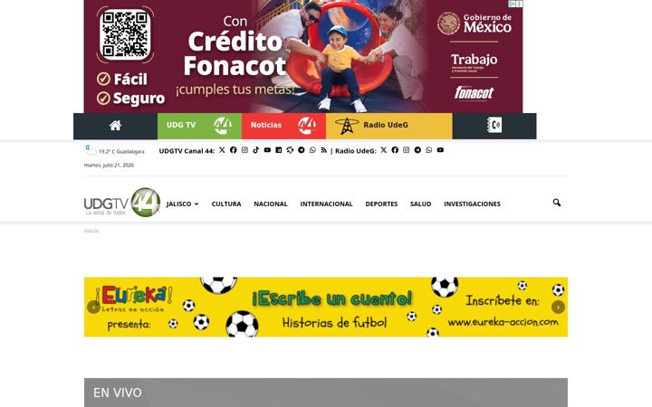 Screenshot of udgtv.com