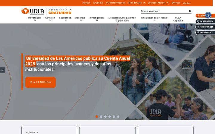Screenshot of udla.cl