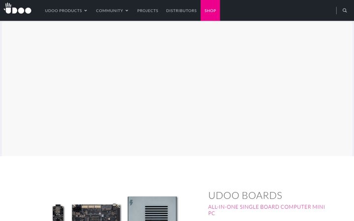 Snímek obrazovky udoo.org