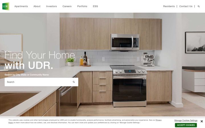 Screenshot of udr.com