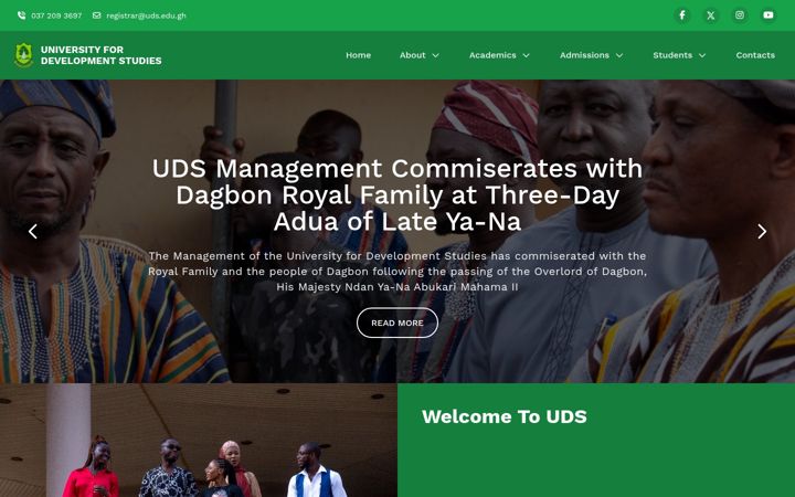 Screenshot of uds.edu.gh