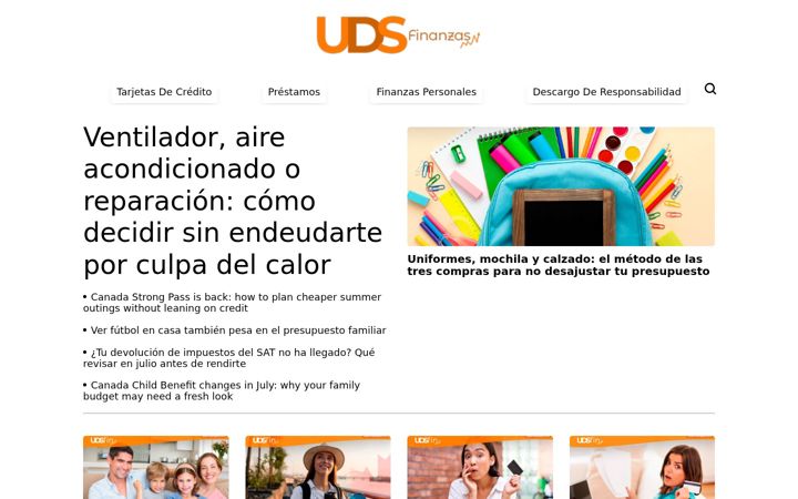 Screenshot of udsfinanzas.com
