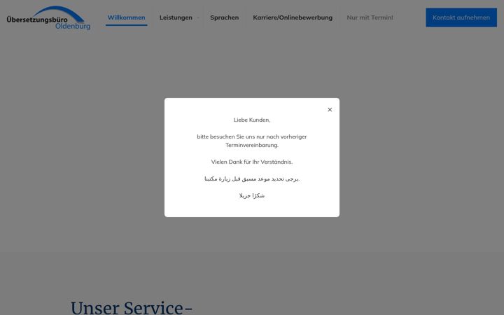 Screenshot von uebersetzungsbuero-oldenburg.de