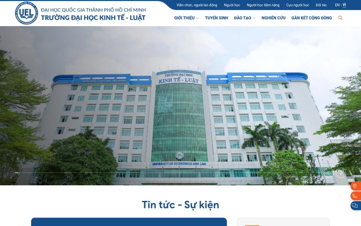 Screenshot of uel.edu.vn