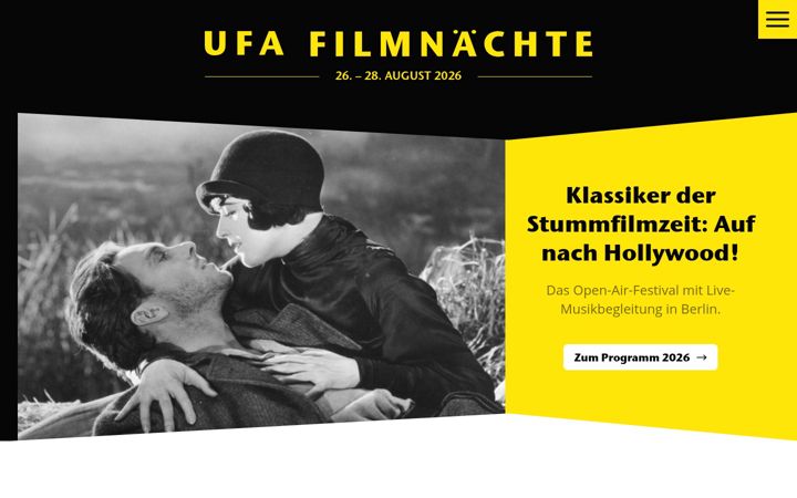 Snímek obrazovky ufa-filmnaechte.de