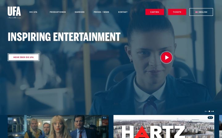 Screenshot of ufa.de