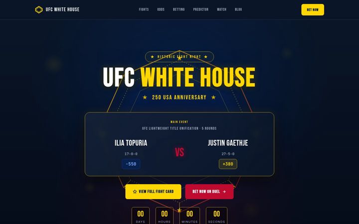Screenshot of ufc-white-house.com