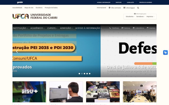 Screenshot of ufca.edu.br