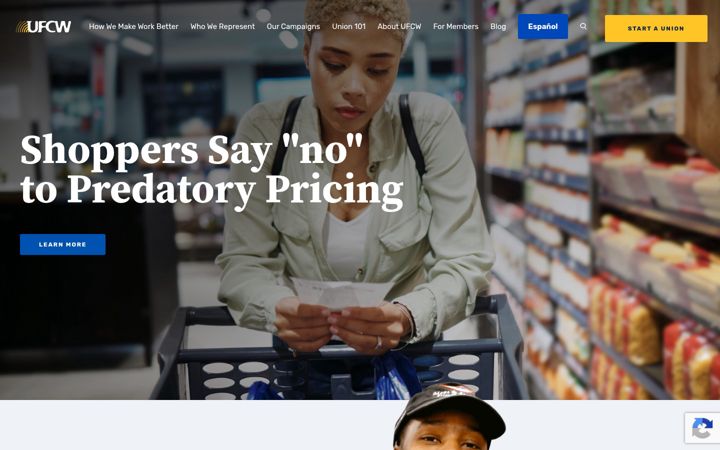 Screenshot of ufcw.org