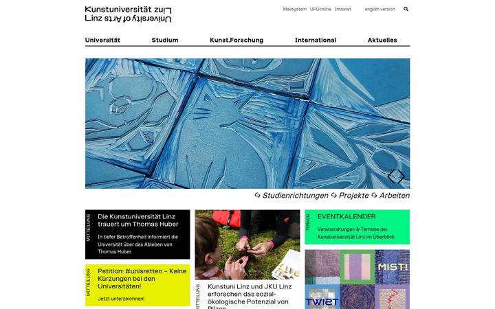 Screenshot of ufg.ac.at