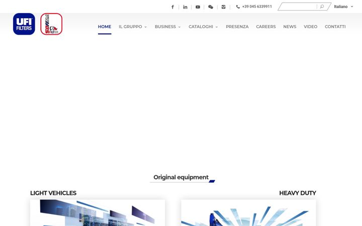 Snimka zaslona za ufifilters.com