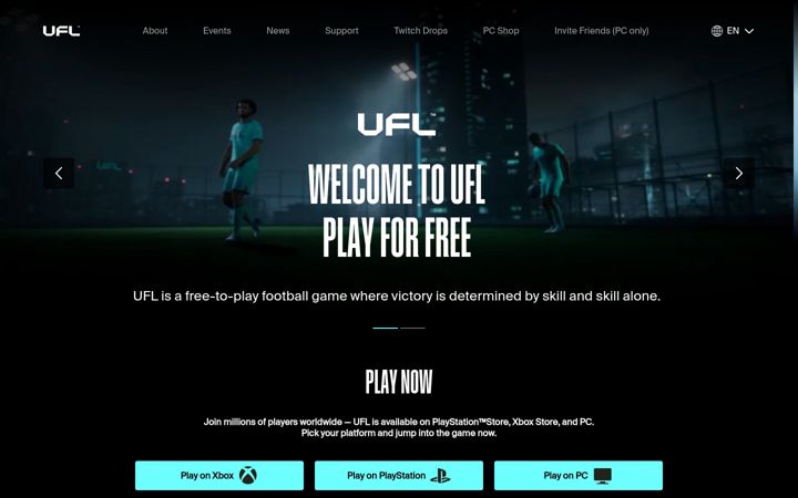 Screenshot of uflgame.com