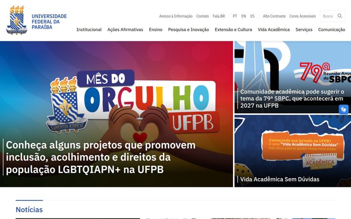 Zrzut ekranu ufpb.br