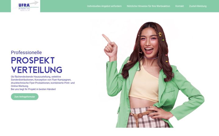 Posnetek zaslona ufra-werbung.de