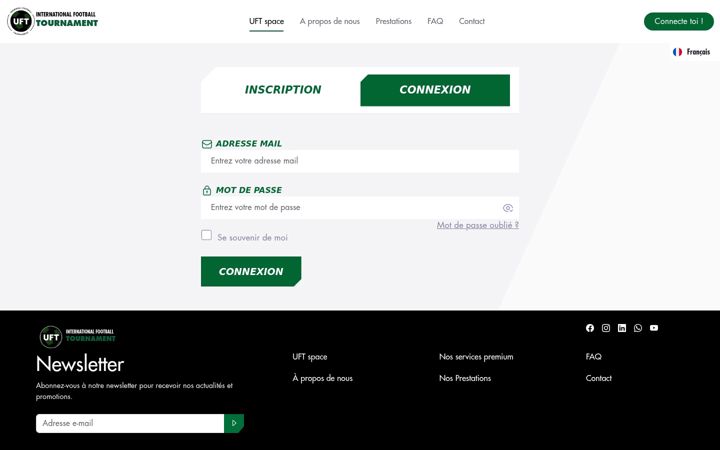 Captură de ecran a uft-football.com