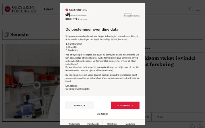 Screenshot of ugeskriftet.dk