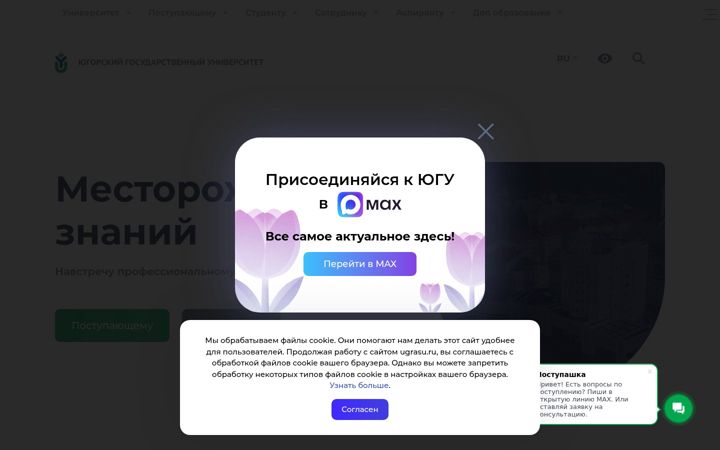 Screenshot of ugrasu.ru