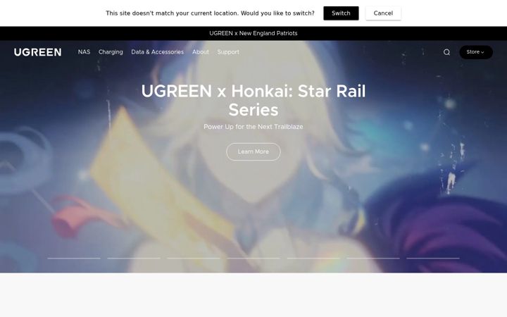 Screenshot von ugreen.com