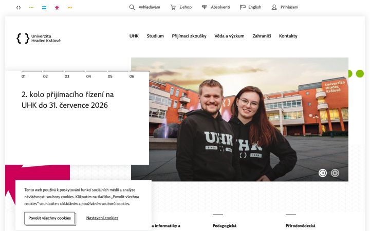 Screenshot of uhk.cz