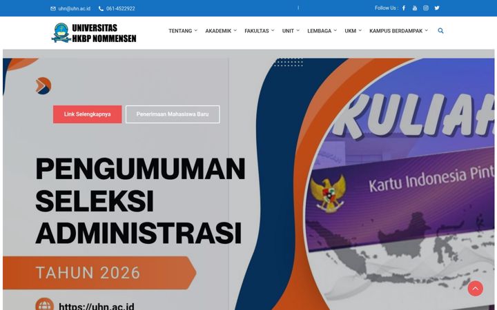 Screenshot stránky uhn.ac.id