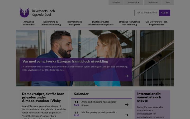 Screenshot of uhr.se