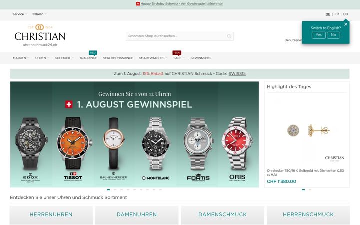 Screenshot of uhrenschmuck24.ch