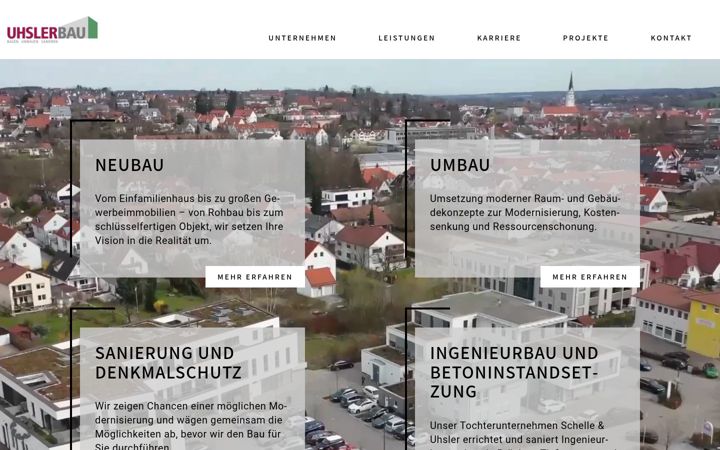 Zrzut ekranu uhsler-bau.de