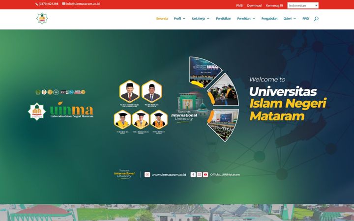 Screenshot von uinmataram.ac.id