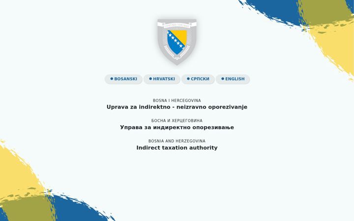 Screenshot of uino.gov.ba