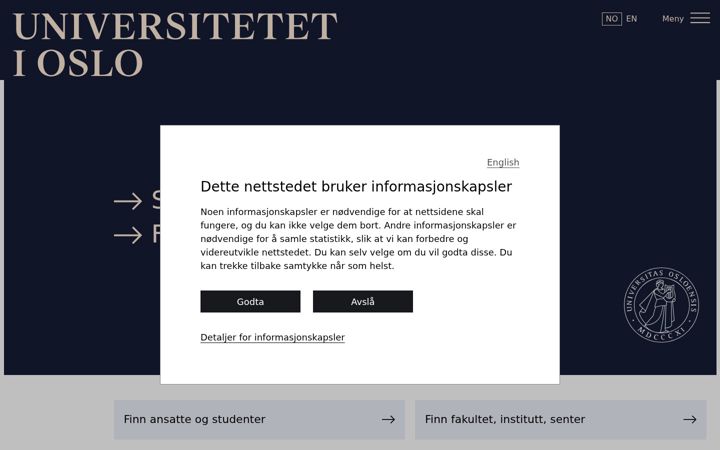 Screenshot ta' uio.no