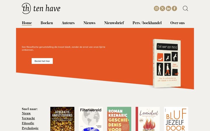 Skjermbilde av uitgeverijtenhave.nl