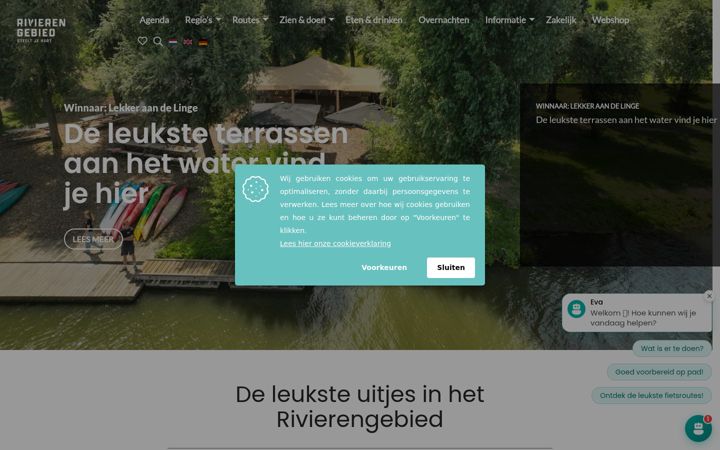 Screenshot of uitinderegio.nl