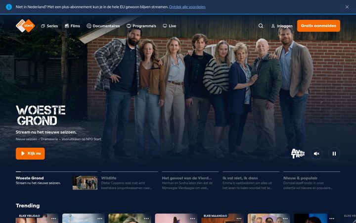 Screenshot of uitzendinggemist.nl