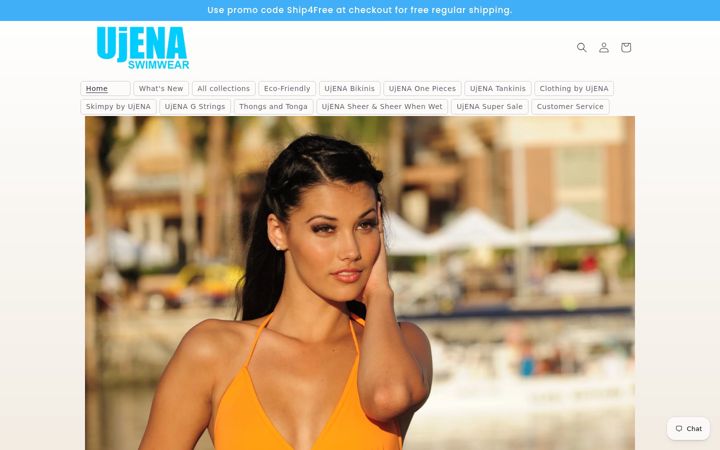 Captură de ecran a ujenafashion.com