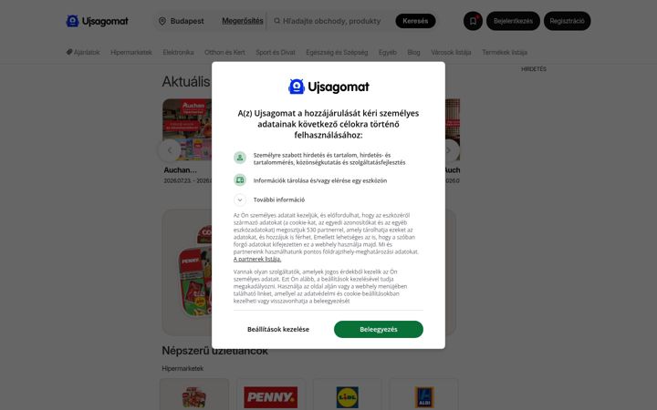 Screenshot of ujsagomat.hu