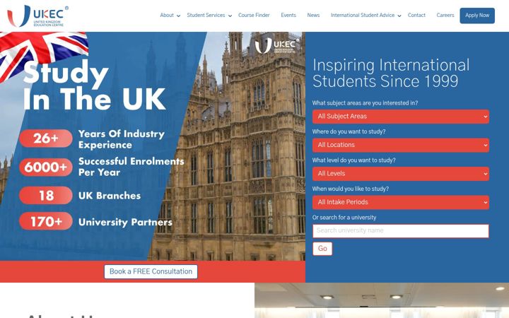 Screenshot of uk-education-centre.com