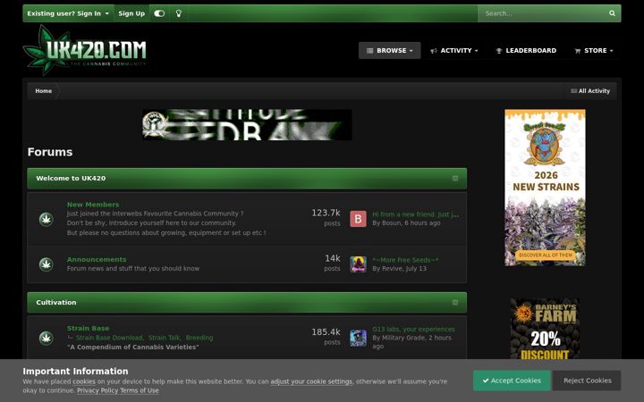 Screenshot of uk420.com