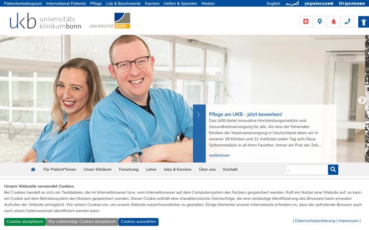 Screenshot of ukbonn.de