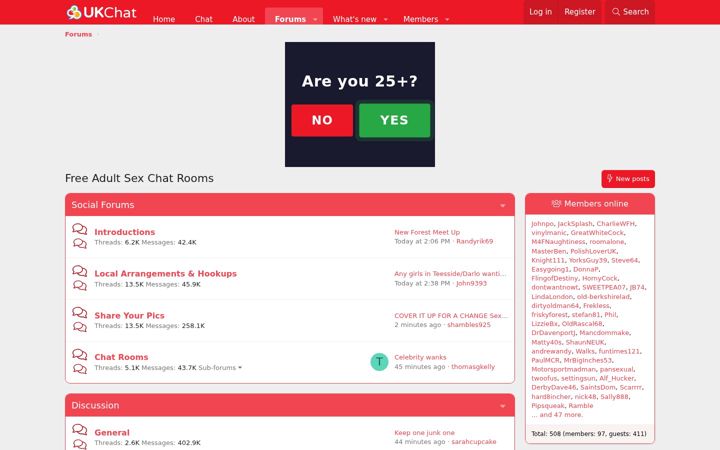 Ekrano kopija ukchat.co.uk