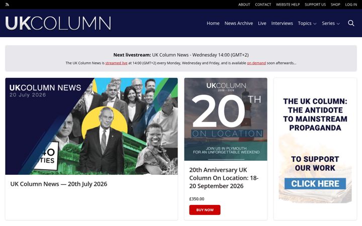 Screenshot von ukcolumn.org