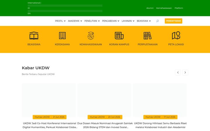 Screenshot of ukdw.ac.id