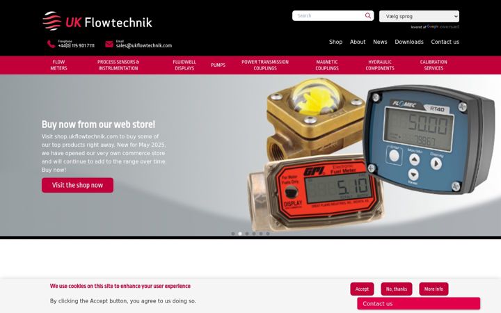 Screenshot of ukflowtechnik.com