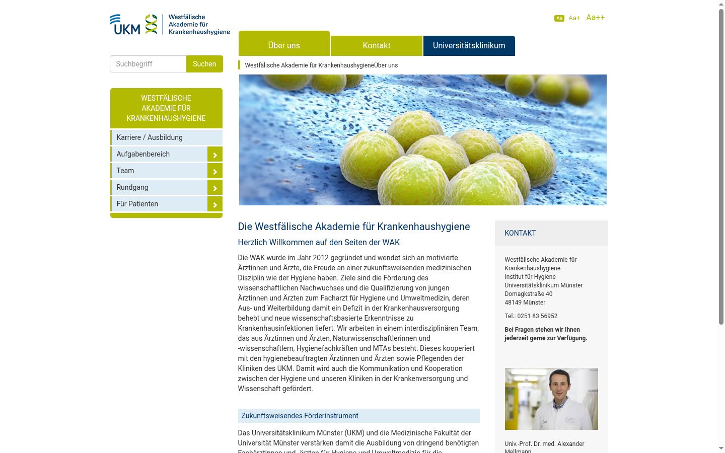 Screenshot des Einwilligungsbanners vor jeglicher Interaktion