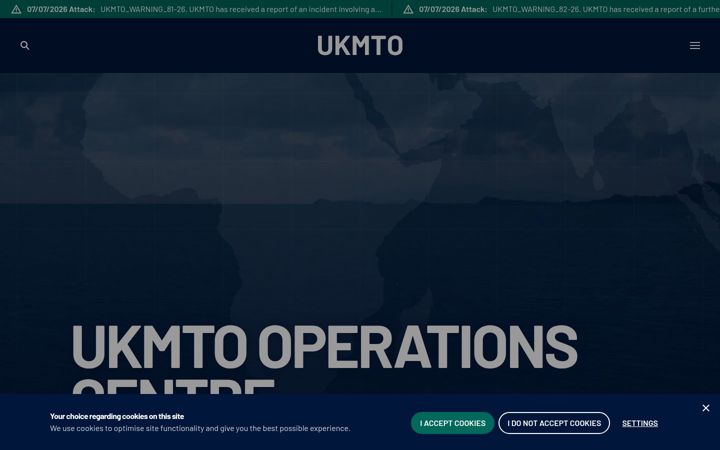 Screenshot of ukmto.org